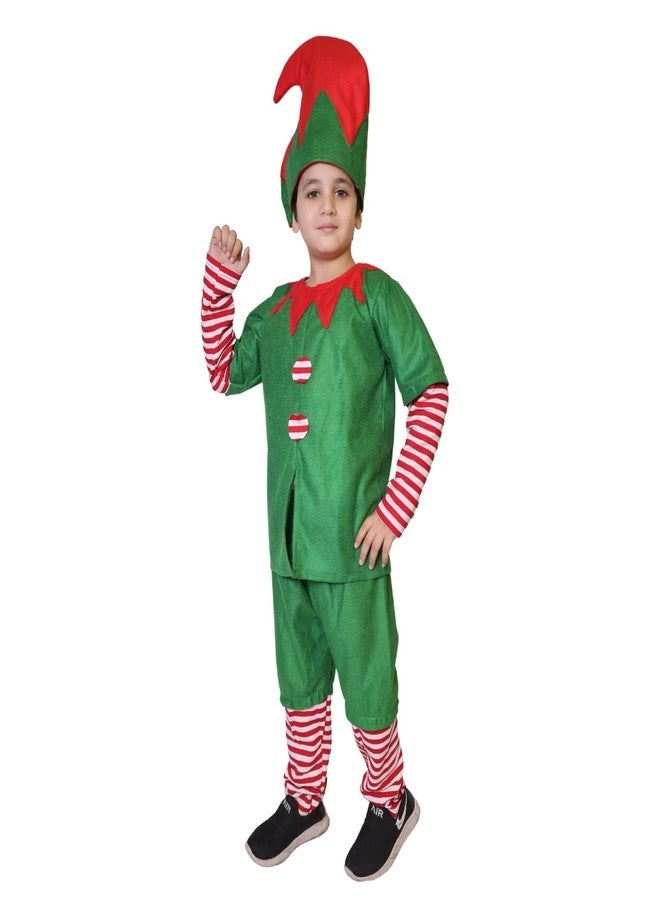 كاكو فانسي دريسيس زي تنكري للأطفال من كاكو، زي قزم، مناسب لحفلات الكريسماس - أحمر/أخضر، 7-8 سنوات، للأولاد - Image 3